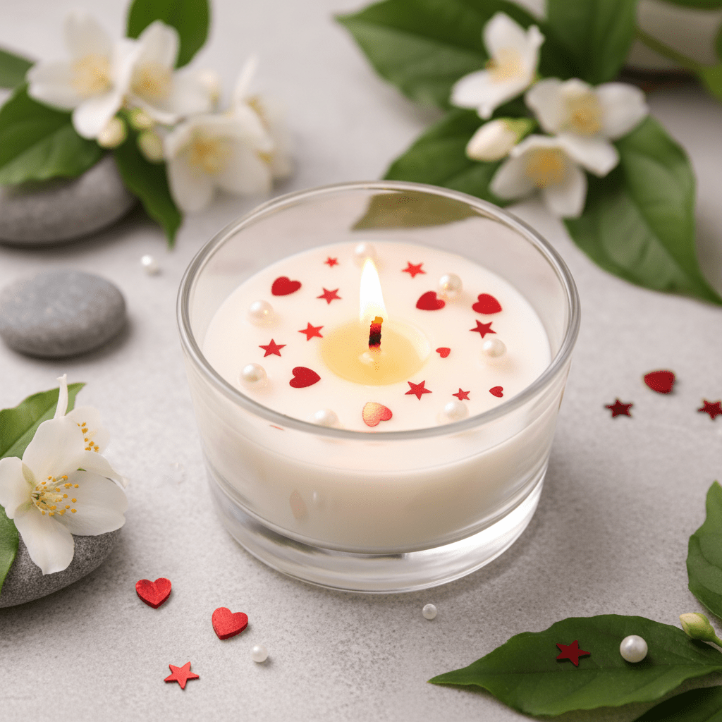 Blissfullaroma Hearts & Glitter Candle - Candle - Blissfullaroma