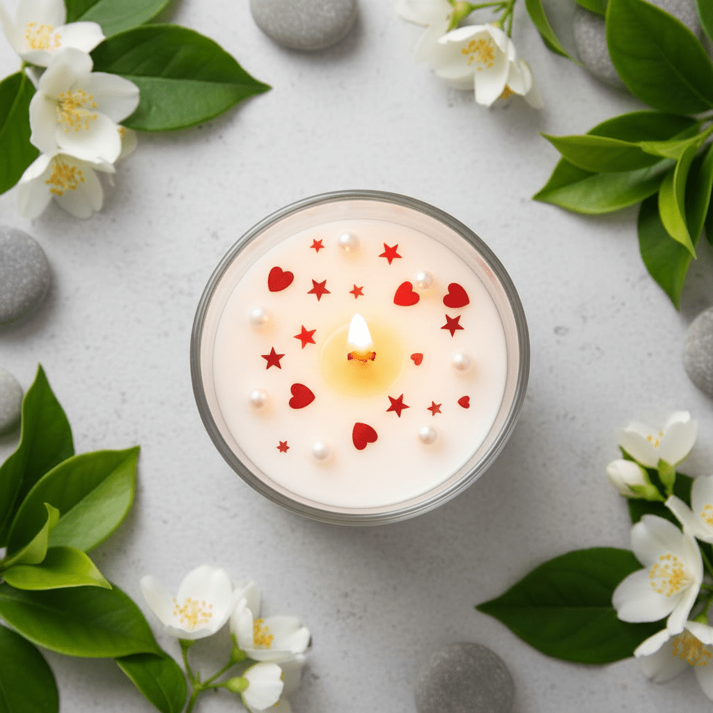 Blissfullaroma Hearts & Glitter Candle - Candle - Blissfullaroma