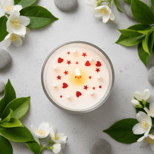 Blissfullaroma Hearts & Glitter Candle - Candle - Blissfullaroma