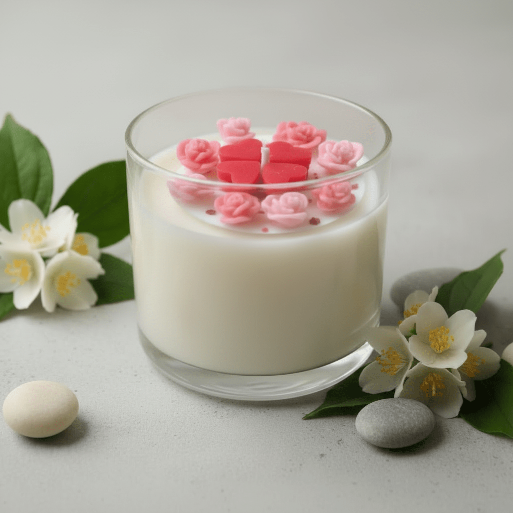 Blissfullaroma Roses & Hearts Candle - Candle - Blissfullaroma