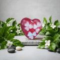 Handmade Glycerine Soap with Coconut Milk Heart Inserts - Handmade Soap - Blissfullaroma