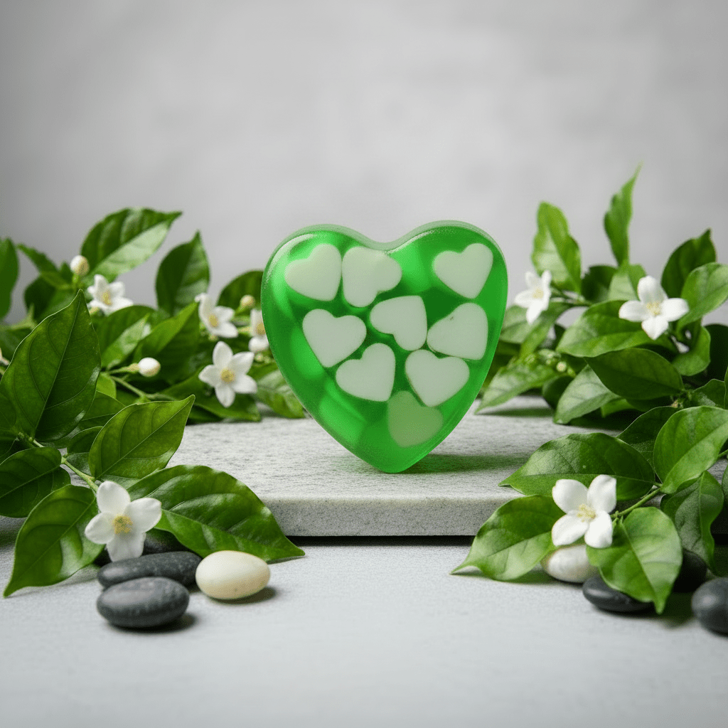 Handmade Glycerine Soap with Coconut Milk Heart Inserts - Handmade Soap - Blissfullaroma