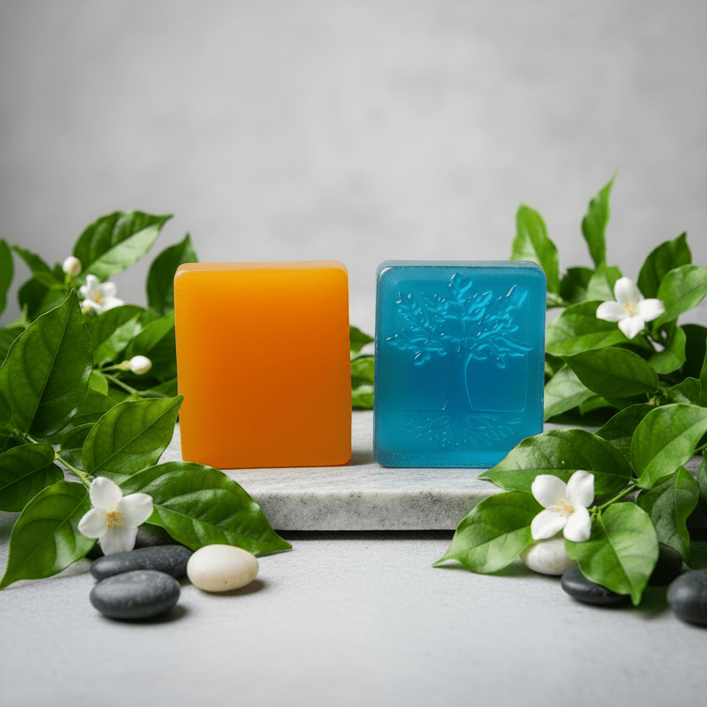 Handmade Papaya & Menthol Soap Combo – Summer Specials - Handmade Soap - Blissfullaroma